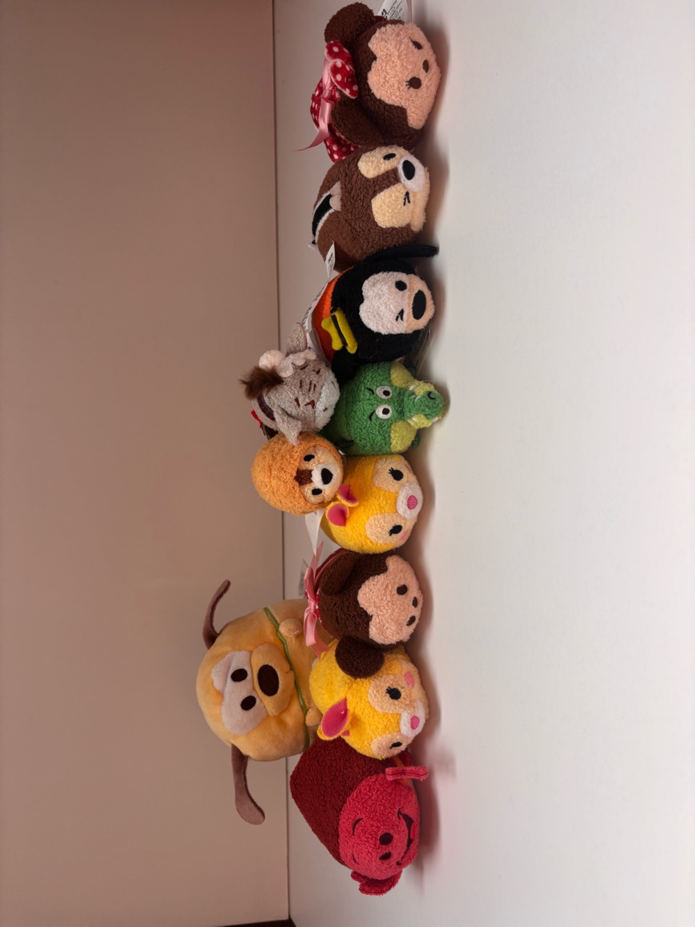 Disney Mini Plush Stackable Pets - Yellow, Brown, Green, Red, Orange, Pink